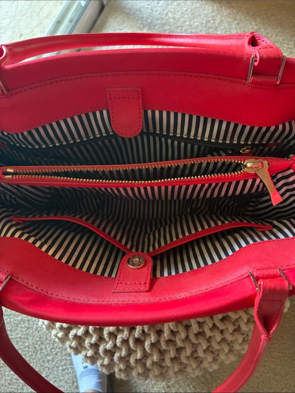 Kate Spade Garnet Red Phoebe Double-Handle Tote